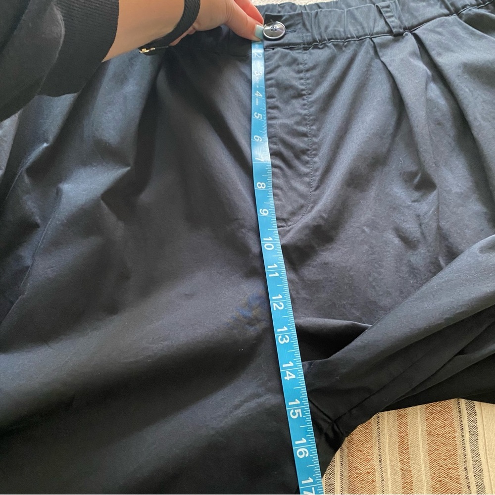 Anthropologie Maeve Black Curve Poplin Barrel Leg Pants L - Picture 14 of 16